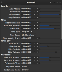 Generic UI for amsynth